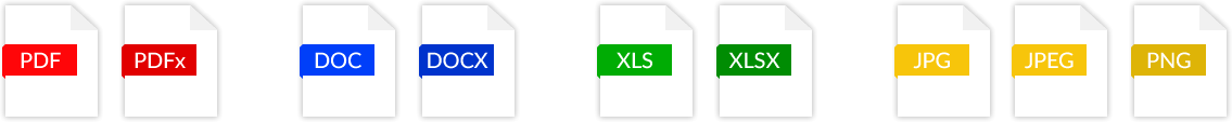 Supported file types on document storage